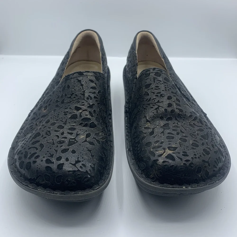Alegria Black Delicut Leather Debra Pro Comfort Shoes EU 38 US 8-8.5